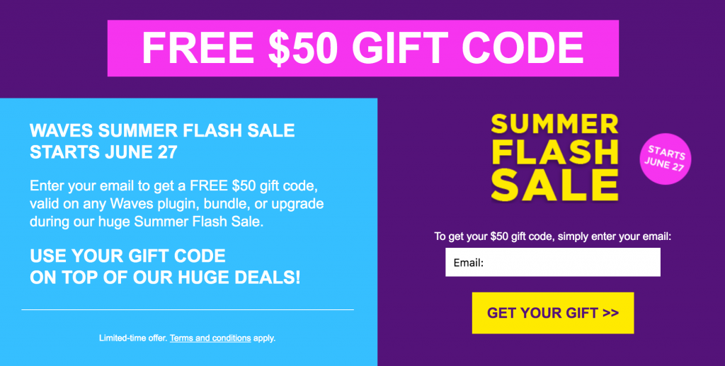 50 無料クーポン配布 Wavesが5000円分クーポン配布中 サマーセールと合わせてdtmプラグインが激安に Summer Flash Sale 前田的dtmブログ